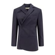 Gestreepte wollen blazer Róhe , Blue , Dames