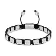 Mens Mini Flatbead Bracelet in Sterling Silver Nialaya , Gray , Heren