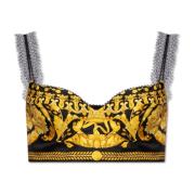 Tanktop met Barocco patroon Versace , Yellow , Dames