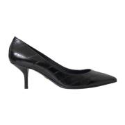 Zwarte Pumps van Palingleer met Kittenhakken Dolce & Gabbana , Black ,...