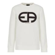 Sweatshirt van dubbele knit met verhoogd R-EAcreate-logo Emporio Arman...