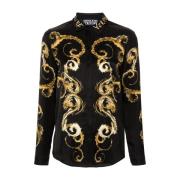 Baroccoflage Print Zwarte Overhemd Versace Jeans Couture , Black , Dam...