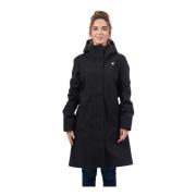 Zwarte Damesjas Driekwart Lengte K-Way , Black , Dames