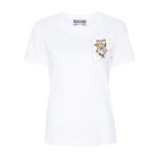 Witte Teddy Bear T-shirt Moschino , White , Dames