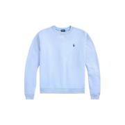 Chambray Blue Sweatshirt met Lange Mouwen Ralph Lauren , Blue , Dames