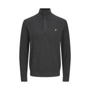 Premium Gebreide Half-Zip Trui Jack & Jones , Gray , Heren