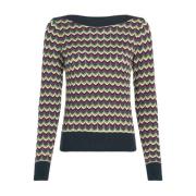 Audrey Top Lange Mouw Woogie King Louie , Multicolor , Dames