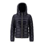 Gewatteerde capuchonjas zwart Herno , Black , Dames