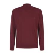 Bordeaux T-Neck Sweater Etro , Red , Heren