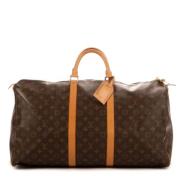 Pre-owned Coated canvas handbags Louis Vuitton Vintage , Brown , Dames