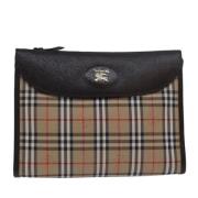 Pre-owned Canvas clutches Burberry Vintage , Beige , Dames