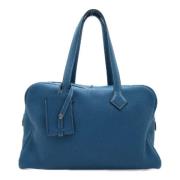 Pre-owned Leather handbags Hermès Vintage , Blue , Dames