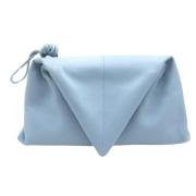 Pre-owned Leather clutches Bottega Veneta Vintage , Blue , Dames