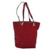 Pre-owned Canvas totes Gucci Vintage , Red , Dames