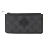 Pre-owned Leather wallets Gucci Vintage , Black , Heren