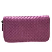 Pre-owned Leather wallets Bottega Veneta Vintage , Pink , Dames