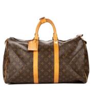 Pre-owned Coated canvas handbags Louis Vuitton Vintage , Brown , Dames