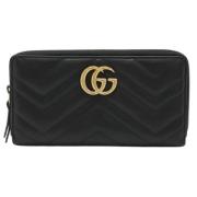 Pre-owned Leather wallets Gucci Vintage , Black , Unisex