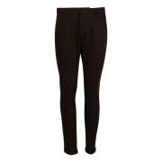 Donkerbruine Slim Fit Broek Dondup , Brown , Heren