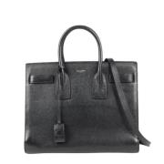 Pre-owned Leather handbags Yves Saint Laurent Vintage , Black , Dames