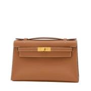 Pre-owned Leather shoulder-bags Hermès Vintage , Brown , Dames