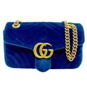 Pre-owned Velvet gucci-bags Gucci Vintage , Blue , Dames