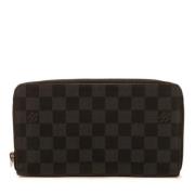 Pre-owned Coated canvas wallets Louis Vuitton Vintage , Gray , Dames