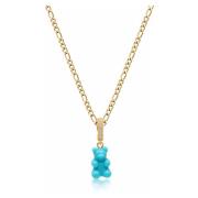 Mens Turquoise Gummy Bear Necklace Nialaya , Yellow , Heren