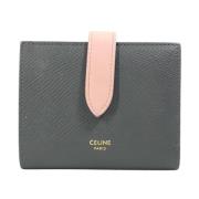 Pre-owned Leather wallets Celine Vintage , Gray , Dames