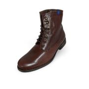 Casual DarkCognac Leren Schoenen Van Bommel , Brown , Heren