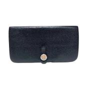 Pre-owned Leather wallets Hermès Vintage , Black , Unisex