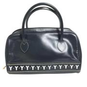 Pre-owned Leather handbags Yves Saint Laurent Vintage , Blue , Dames