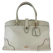 Pre-owned Leather handbags Coach Pre-owned , White , Dames