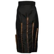 Pre-owned Silk bottoms Dolce & Gabbana Pre-owned , Black , Dames