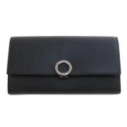 Pre-owned Leather wallets Bvlgari Vintage , Black , Dames