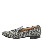 Pre-owned Leather flats Jimmy Choo Pre-owned , Gray , Dames