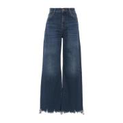 Blauwe Cropped Jeans met Rauwe Zoom Chloé , Blue , Dames