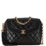 Pre-owned Leather chanel-bags Chanel Vintage , Black , Dames