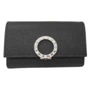 Pre-owned Leather key-holders Bvlgari Vintage , Black , Unisex