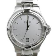 Pre-owned Stainless Steel watches Gucci Vintage , Gray , Heren