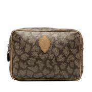 Pre-owned Canvas clutches Yves Saint Laurent Vintage , Gray , Dames