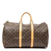 Pre-owned Coated canvas handbags Louis Vuitton Vintage , Brown , Dames