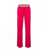 Kersen Modal Broek met Elastische Tailleband &Co Woman , Red , Dames