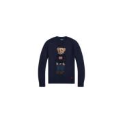 Navy Multi Beer Geborduurde Lange Mouw Ralph Lauren , Blue , Dames