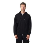 Zwarte hoodie trui met rits Armani Exchange , Black , Heren