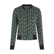 Carnaby Jacquard Vest King Louie , Green , Dames