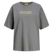 Losse SS Tee in Pewter Grey Jack & Jones , Gray , Dames