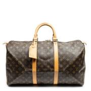 Pre-owned Coated canvas handbags Louis Vuitton Vintage , Brown , Dames