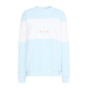 Blauwe Sweatshirt met Geborduurd Logo Ball , Blue , Dames