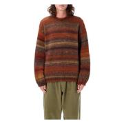 Gestreepte Mohair Trui Bruin Gebreide Kleding YMC You Must Create , Br...